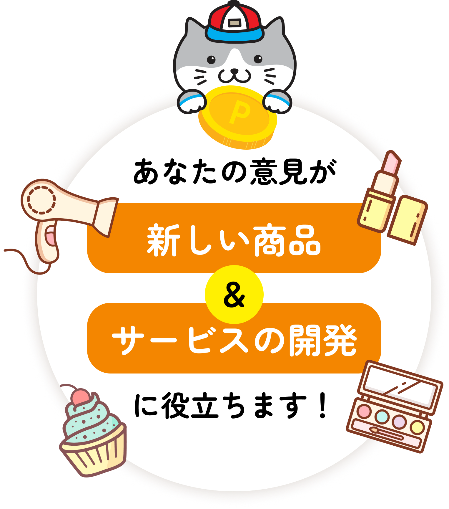 あなたの意見が新しい商品サービスの開発に役立ちます！